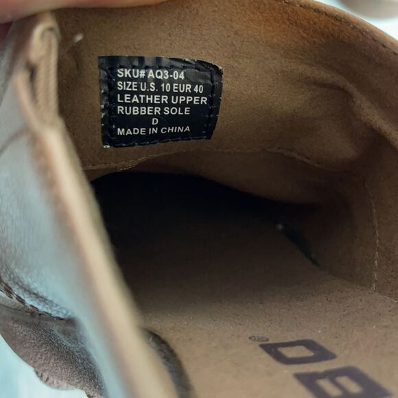 Tsubo Edom Tan Leather Wedge Clogs Sz 10 - Picture 5 of 6